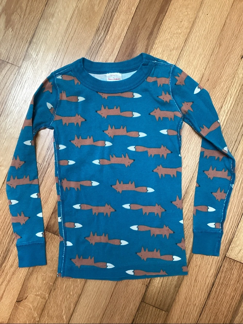 Hanna Andersson fox print long john pajama set size 5
